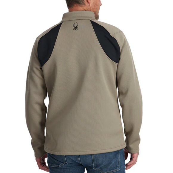 NEW Mens SPYDER Encore Half Zip Fleece Jacket DESERT TAUPE size L - Picture 2 of 2